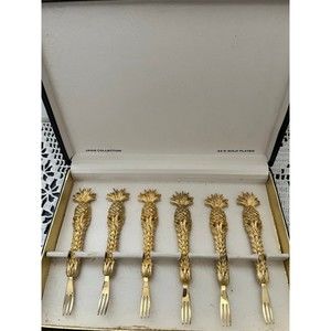 24k gold plated cocktail picks